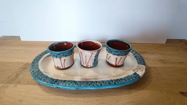 OrientéObjets Figuerolles Set aperitivo ceramica