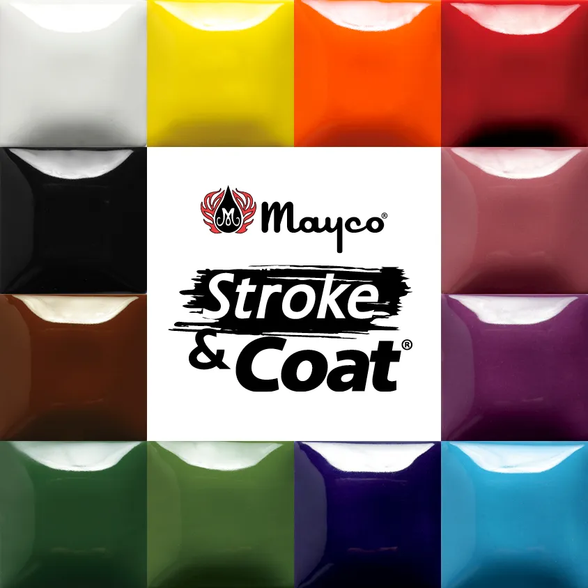 Mayco Stroke & Coat Kit 1 smalti ceramica lucidi