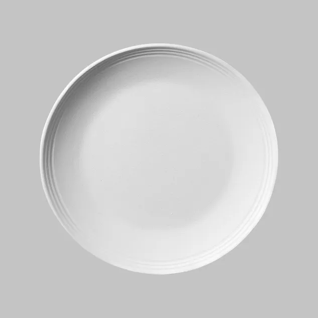 Mayco Stoneware Bisque piatto insalata con bordo