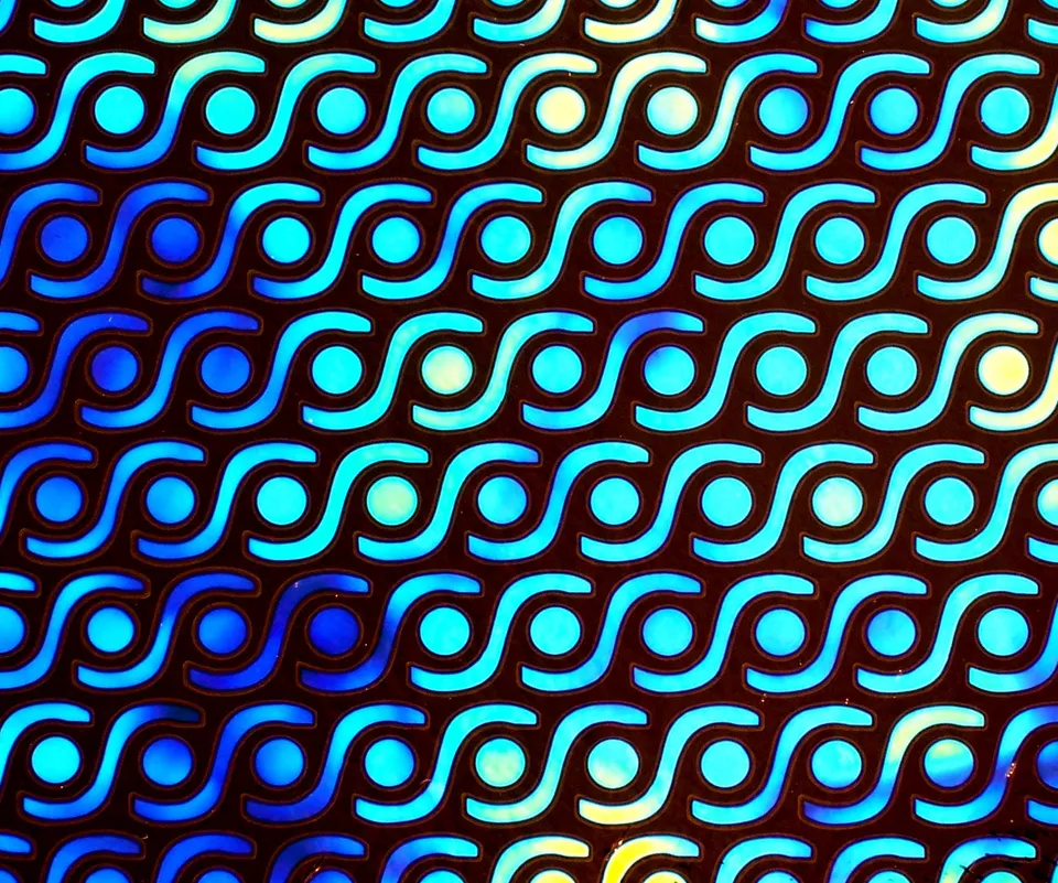 Cbs Borderline Rings Cyan Copper vetro fusione quarto foglio