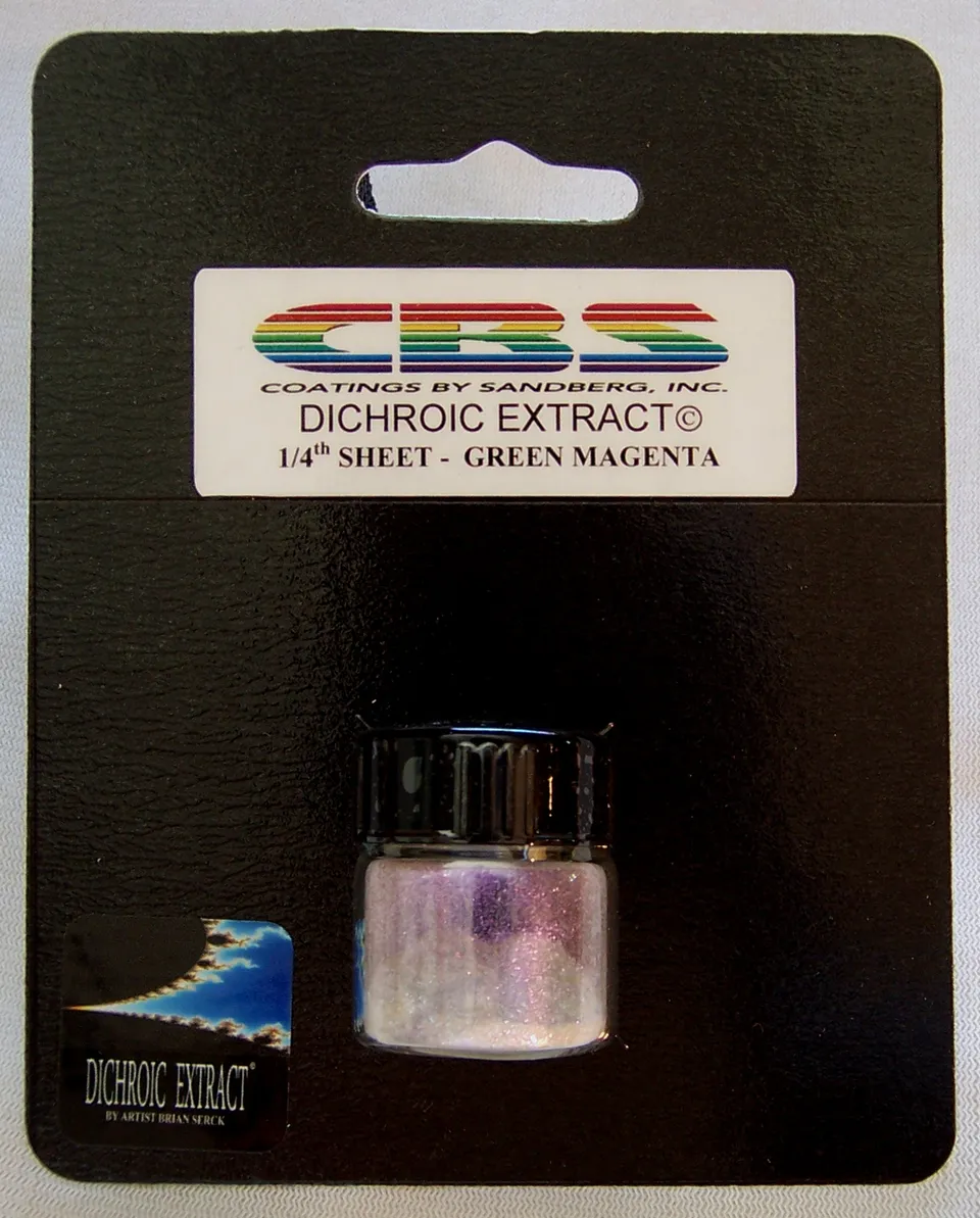 Cbs Dichroic Dichroic Extract polvere vetro Green Magenta quarto foglio