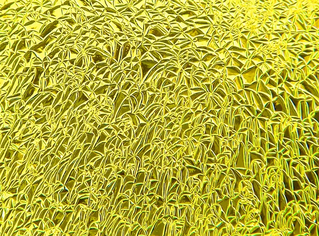 Cbs Dichroic Crinklized Blue Gold vetro 19" blu oro