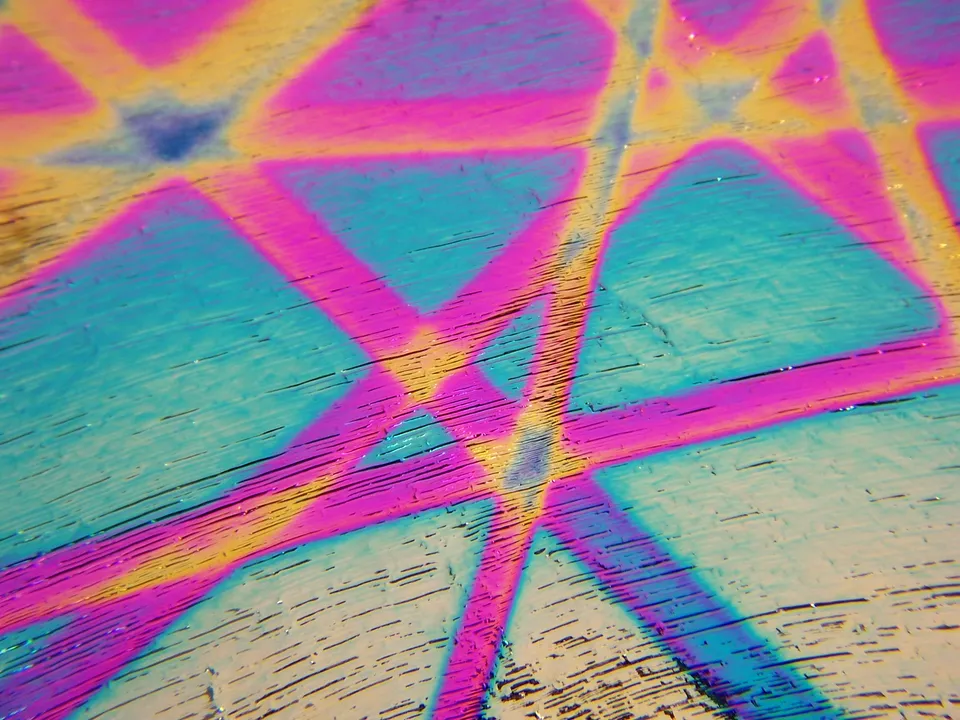 CBS Dichroic Crinklized Pixie Stix Rainbow 2 vetro dicroico 19"