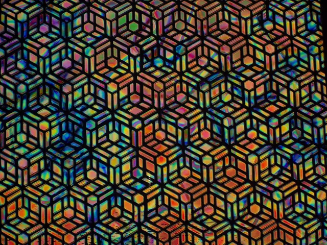 Cbs Borderline Geometric Mixture Fusion vetro dicroico quarto foglio