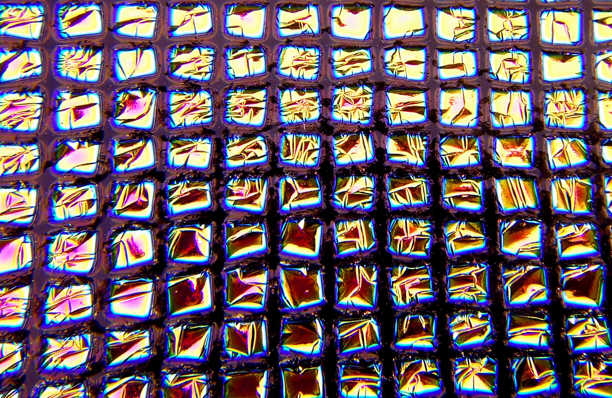 CBS Crinklized Square 2 vetro dicroico tondo 48 cm texture