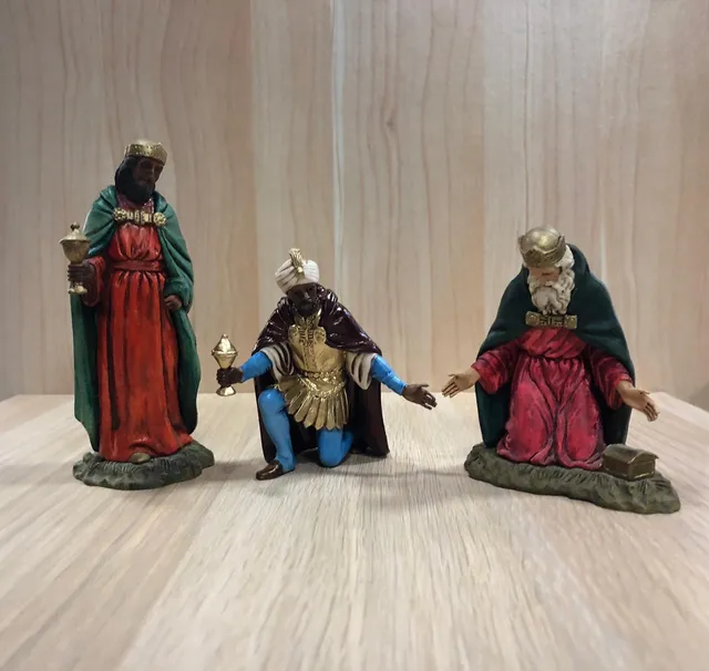 Pastori Landi GM6 Tris Re Magi statuine presepe 11 cm