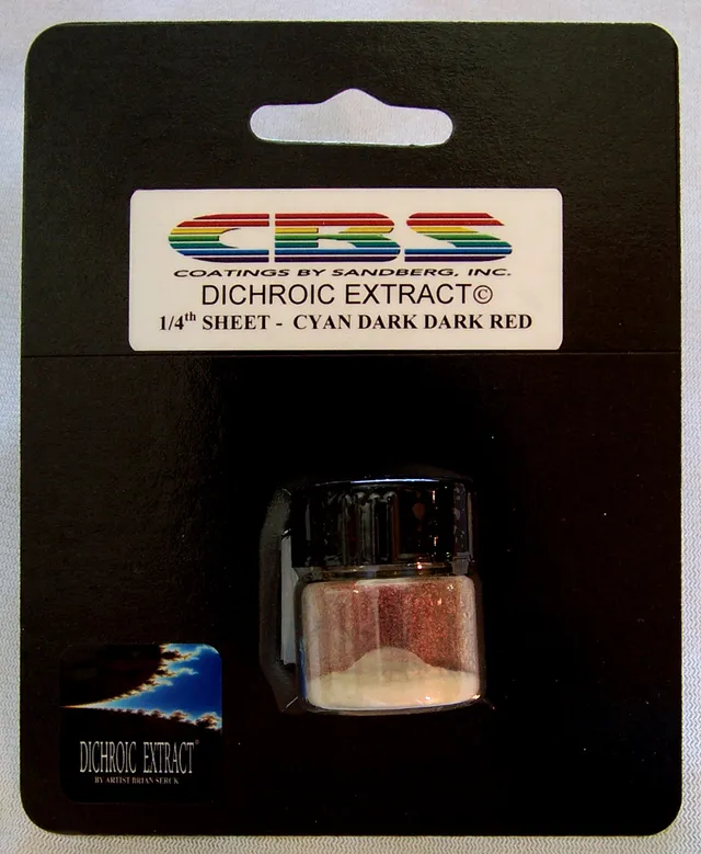 CBS Dichroic Extract Cyan vetro dicroico polvere foglio 1/4