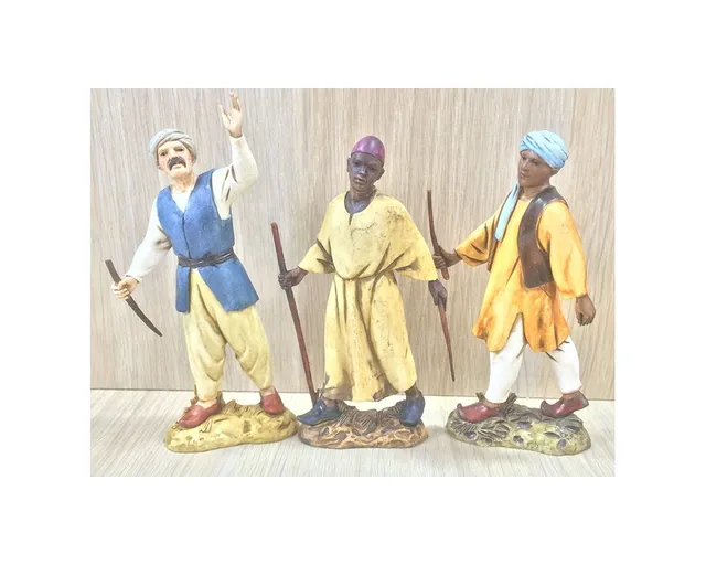 Pastori Landi 1231 Tris Cammellieri 12 cm Statuine Resina