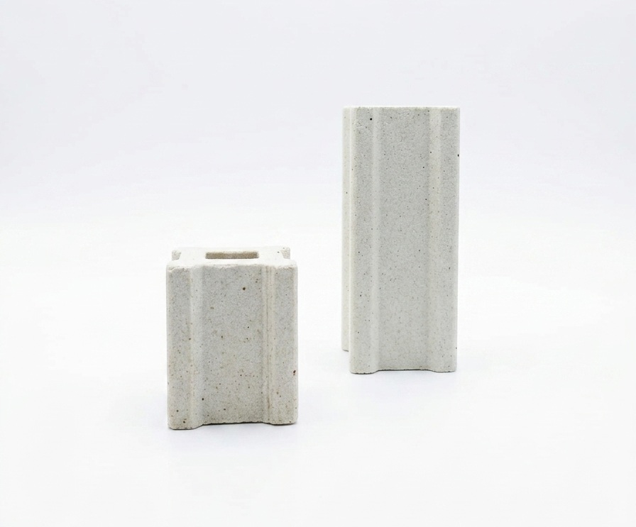 Cerama colonnina refrattaria quadrata 38x38 mm supporto forno