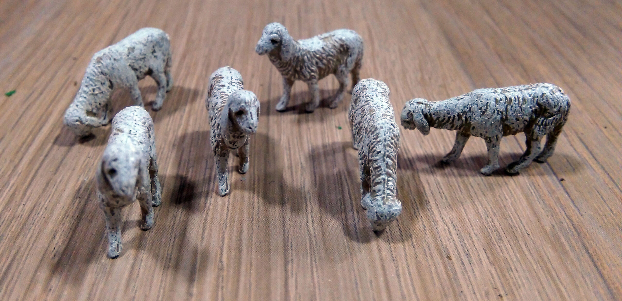 Montanini Pastori Landi 0354-01 pecore presepe 3,5 cm 6 pezzi