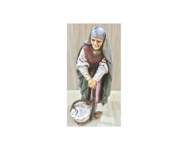 Ditta Montanini Pastori Landi 1318 vecchia con bastone 13 cm