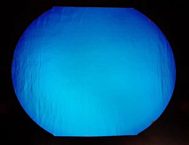 Cbs Dichroic Shop by Color Yellow Blue vetro tondo 19 pollici