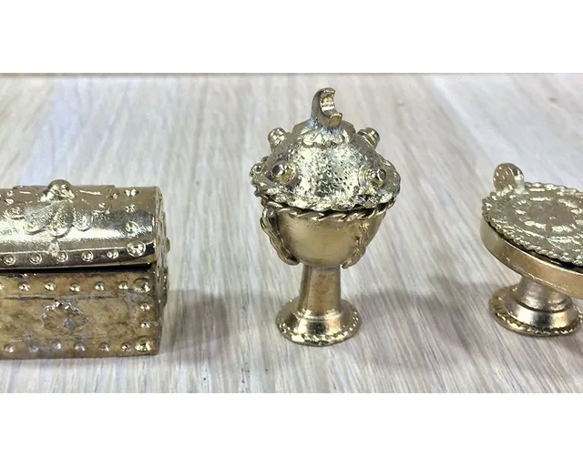Ditta Montanini ST27 Tris doni Re Magi oro pastori 30 cm