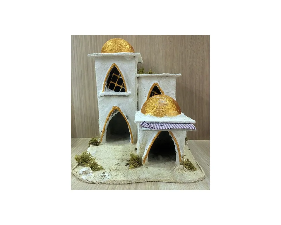 Ditta Montanini Casette in sughero AR05 Casa araba presepe 20 cm