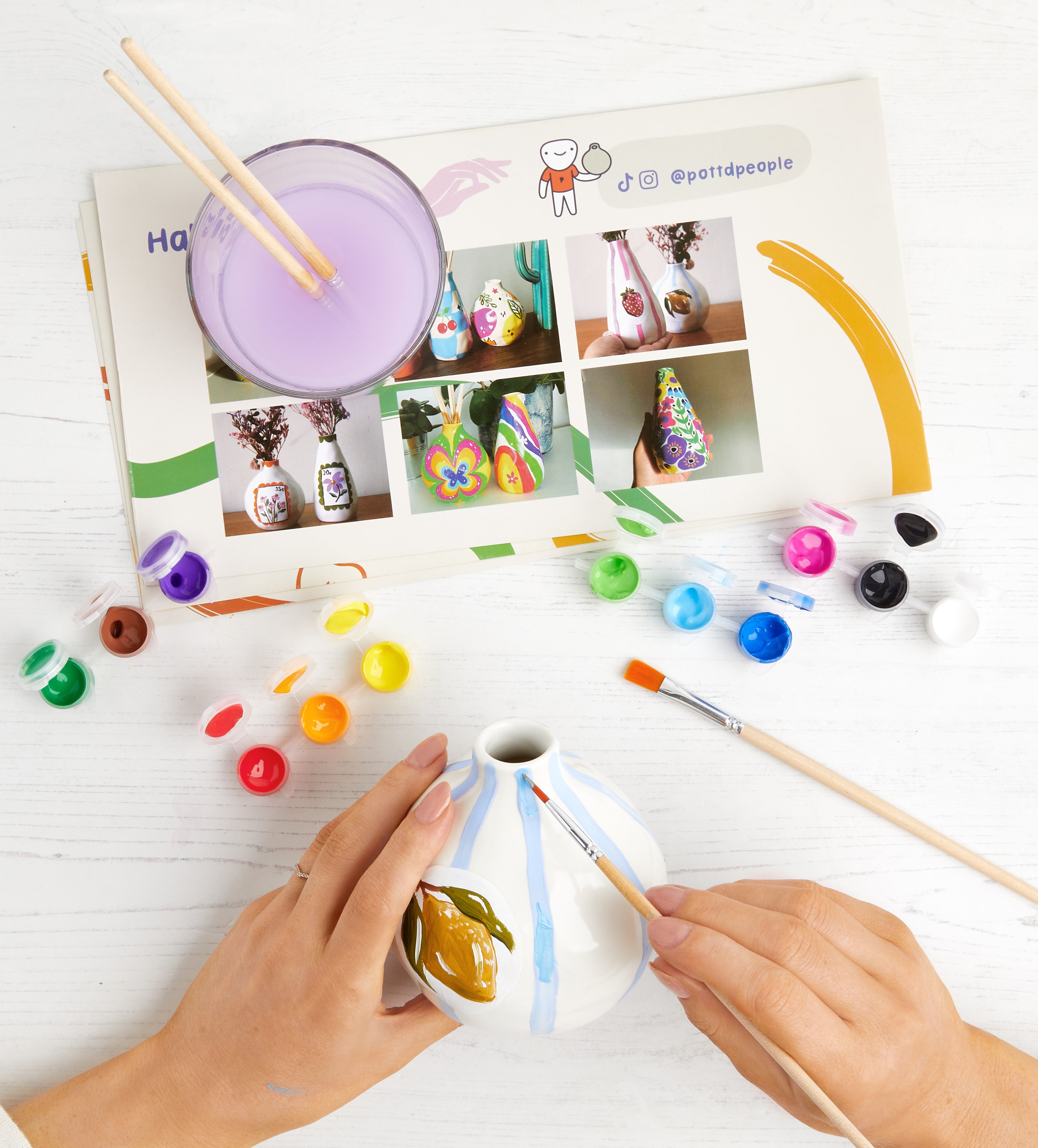 Pott'd Bundles Sip Sculpt Smile Kit Ceramica Galentine's
