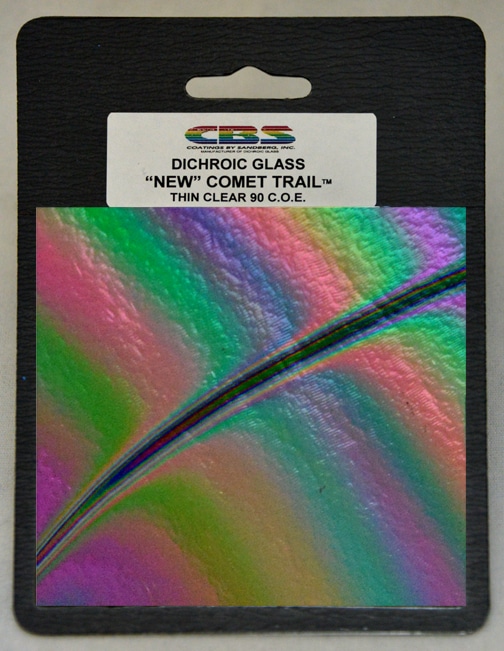Cbs Comet Trail quadrotto vetro dicroico 10x10 cm rainbow