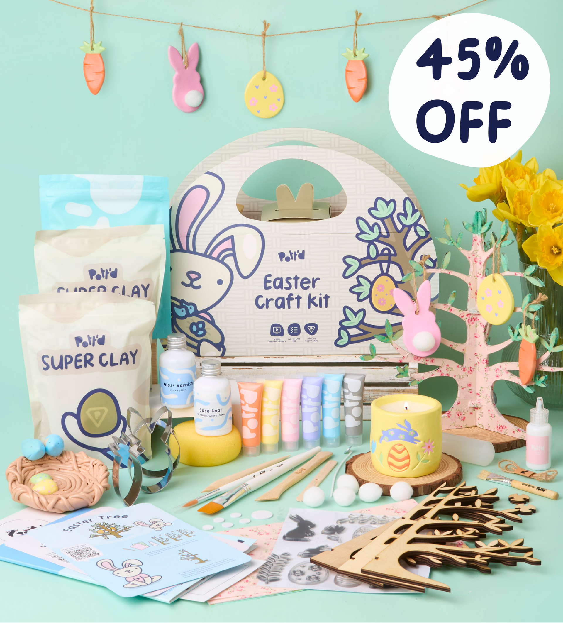Pott'd Bundles Paas Kit Fai da Te 4 Pezzi Pasqua