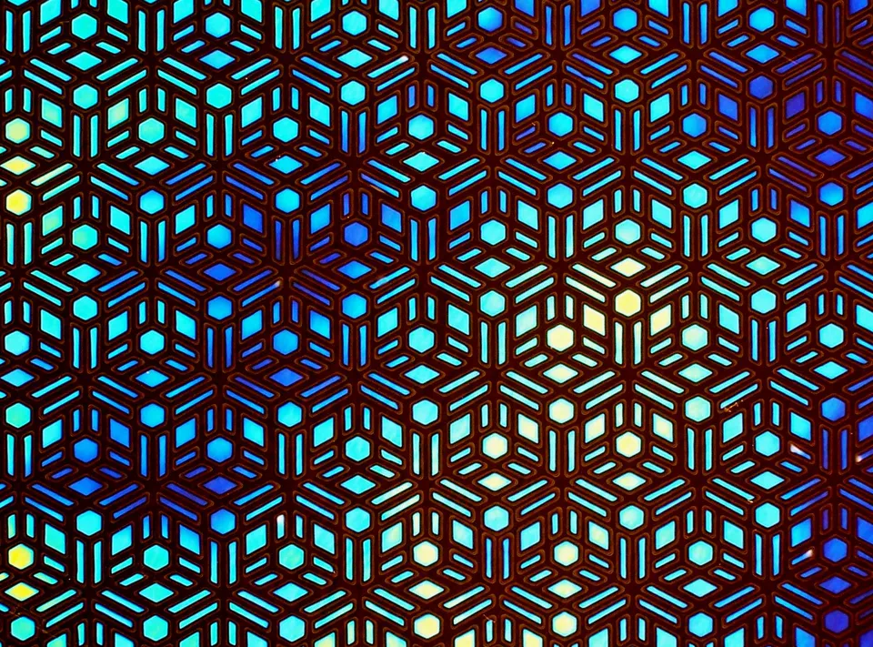 CBS Borderline vetro dicroico Geometric Cyan Copper quarter