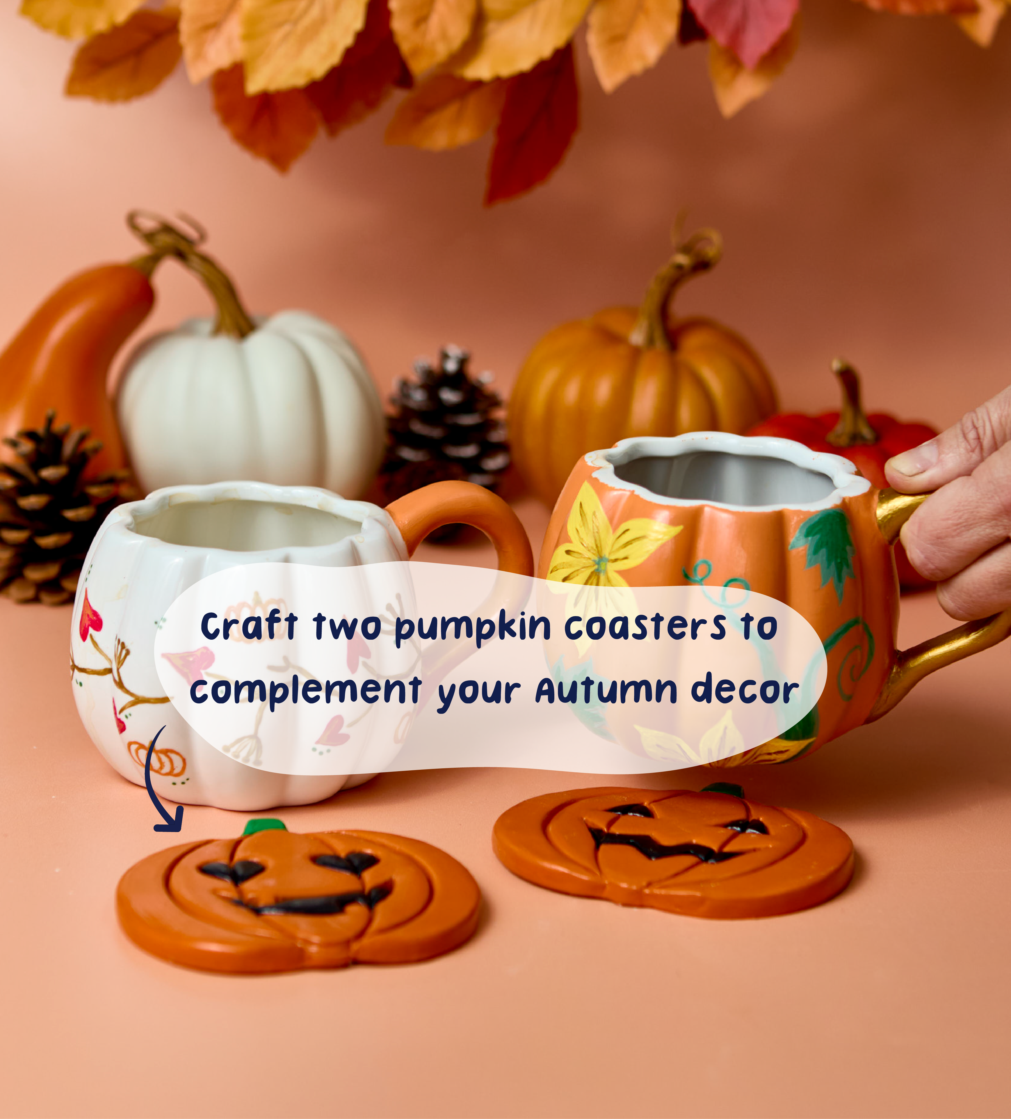 Pott'd Pott'd Projects Pumpkin kit argilla sottobicchieri