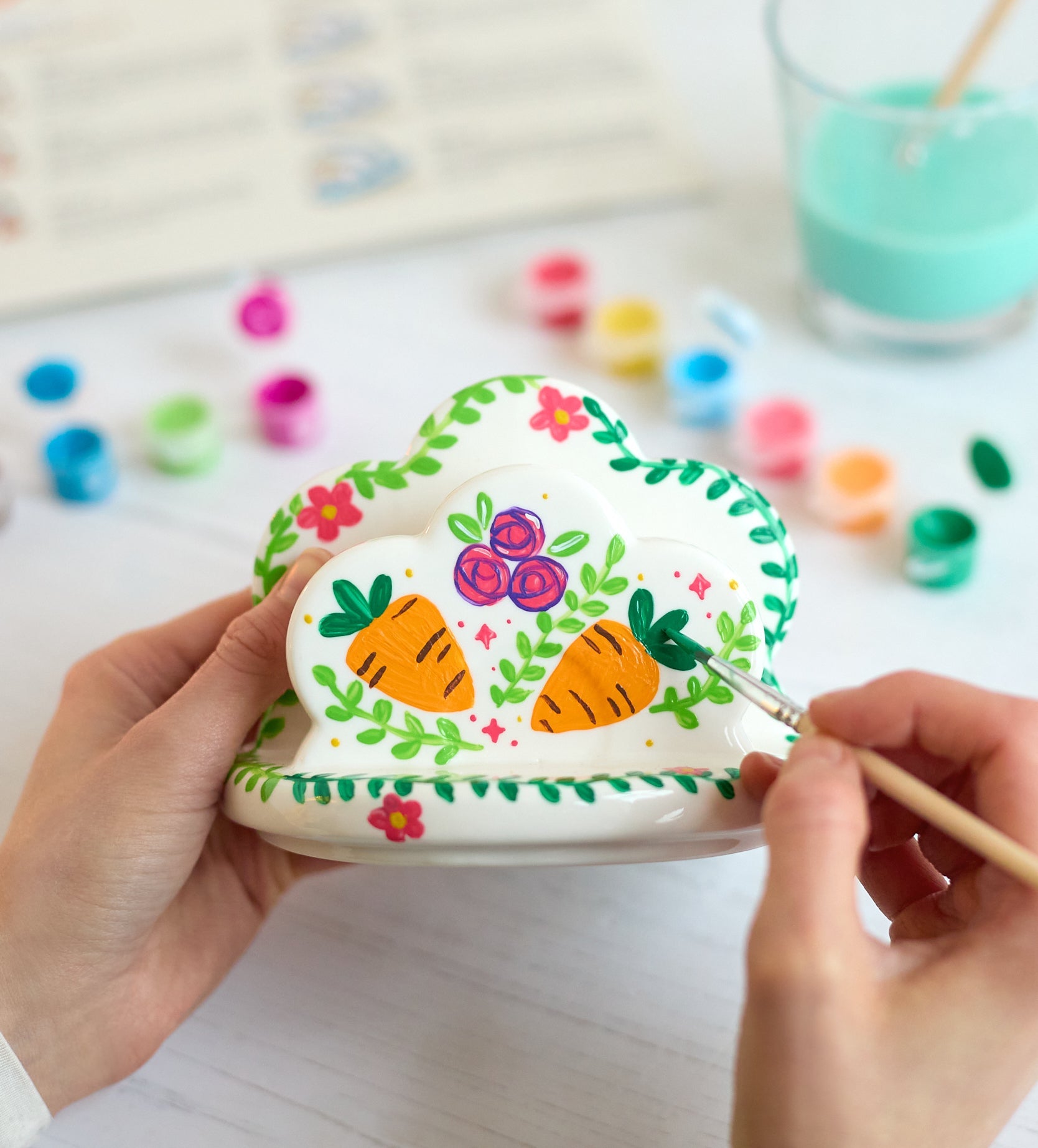 Pott'd Painting Kits Breakfast Bliss set pittura ceramica 2 portauovo