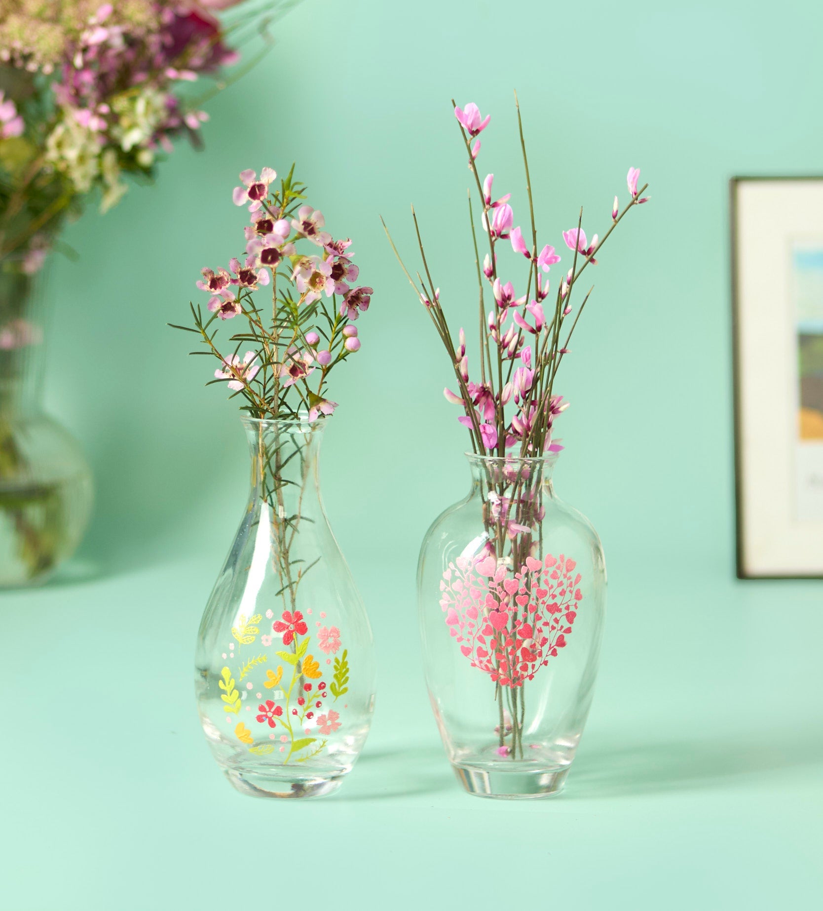 Pott'd Painting Kits Paint-a-Glass Vase kit 2 vasi vetro