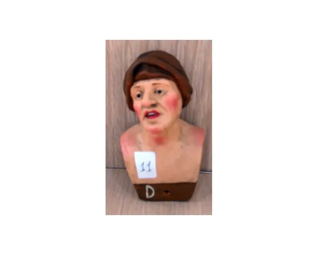 Teste di terracotta TVC011 testina presepe artigianale naturale