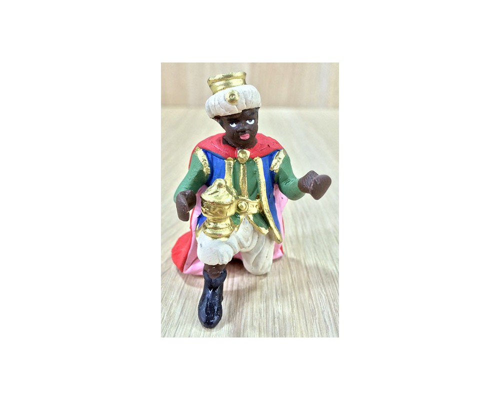 Ditta Montanini Pastori terracotta T7009 statuina Re nero 7 cm