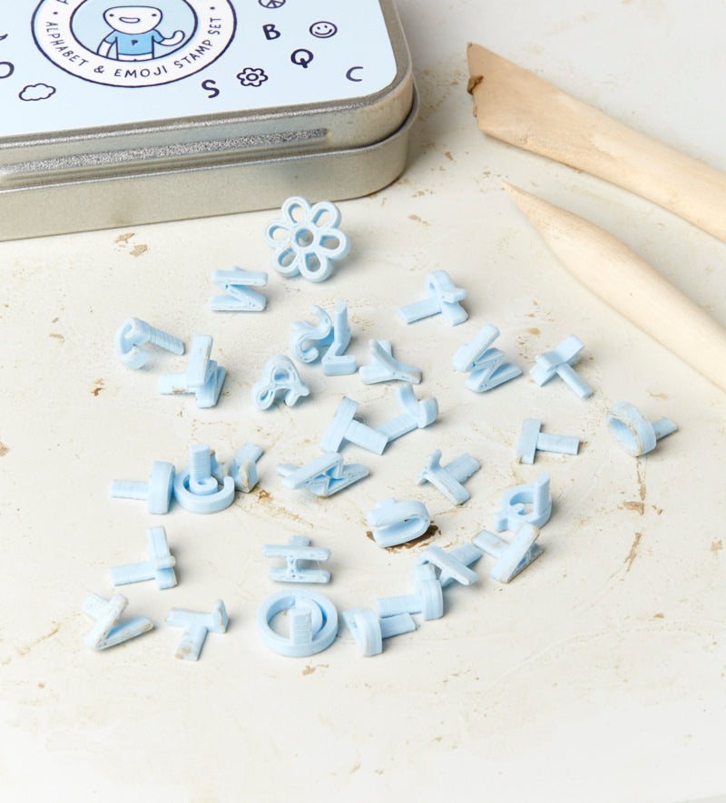 Pott'd Pottery Stamps Timbri per Argilla Alfabeto e Simboli