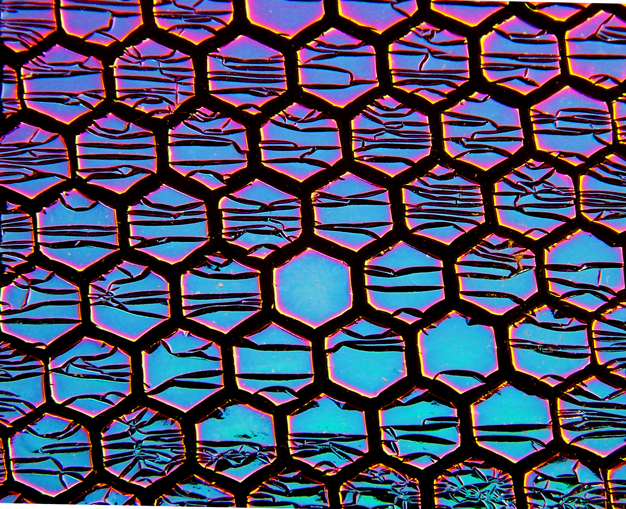 Cbs Crinklized Honeycomb vetro dicroico tondo 19"
