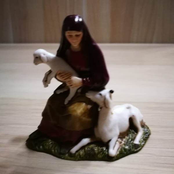 Ditta Montanini Pastori Landi 0178-03 Donna con Capra 10 cm statuina
