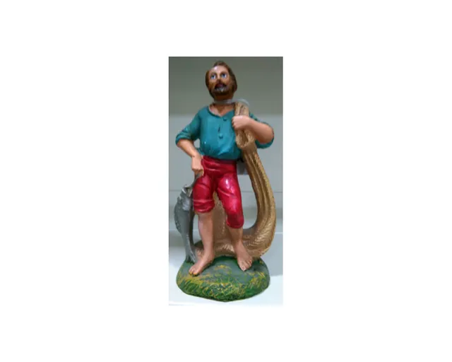 Montanini Tipo Legno G358 Pescatore 20 cm Carta Pesta