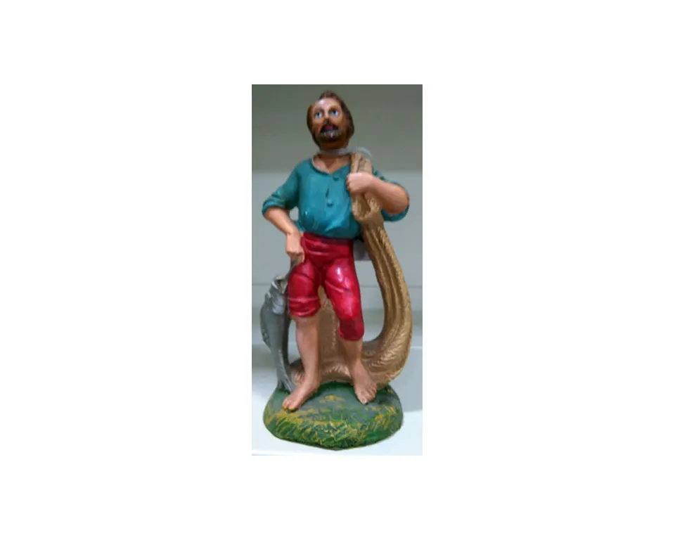 Montanini Tipo Legno G358 Pescatore 20 cm Carta Pesta