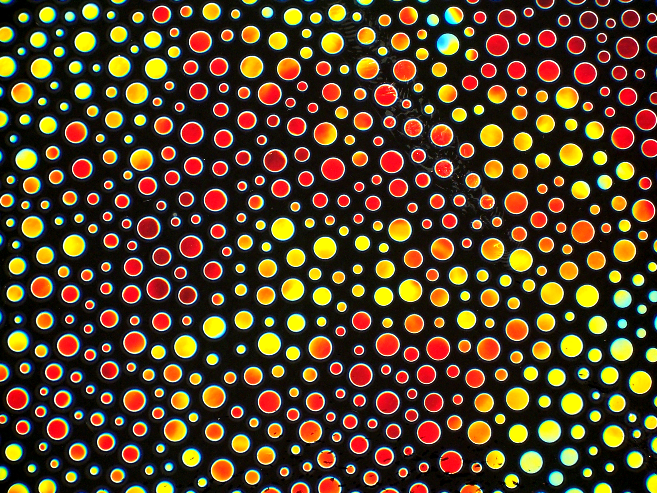CBS Dichroic Borderline Bubbles vetro dicroico ciano rosso quarto foglio