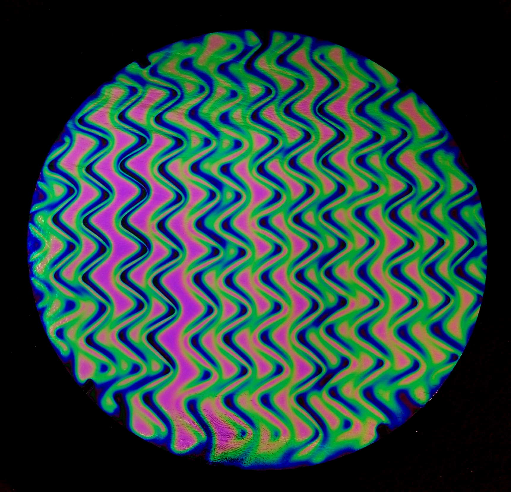 CBS Twizzle Purple vetro dicroico viola zig zag