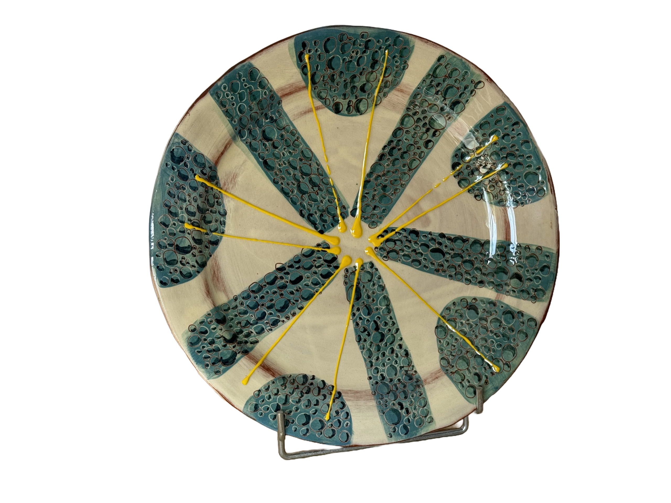 OrientéObjets Figuerolles Petites Bulles piatto medio ceramica