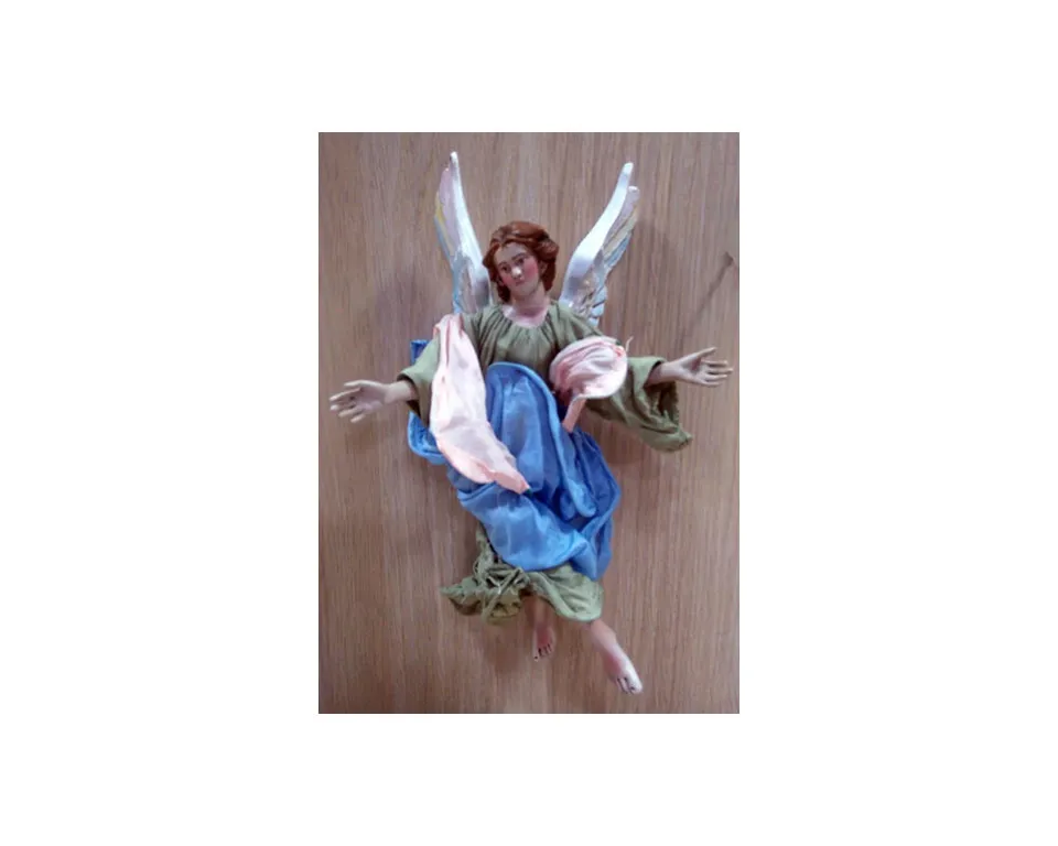 Ditta Montanini PV9 Angelo Presepe 25 cm Dipinto a Mano