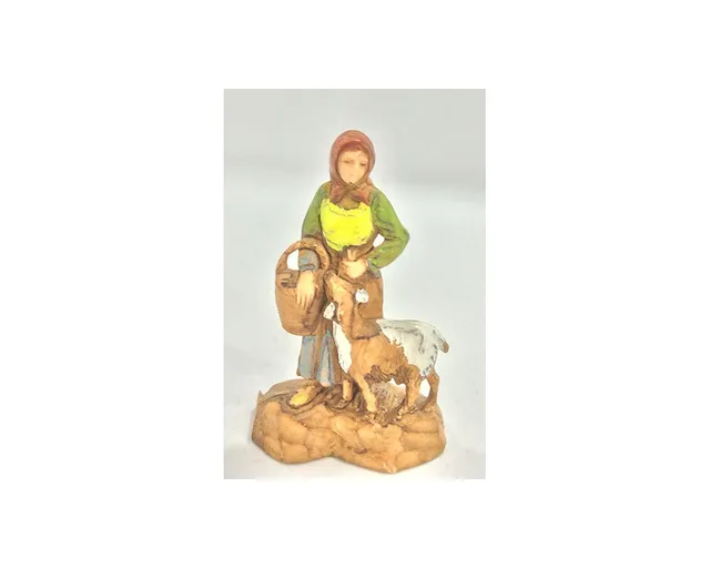 Montanini Pastori Landi 3518 donna con capra pastore presepe