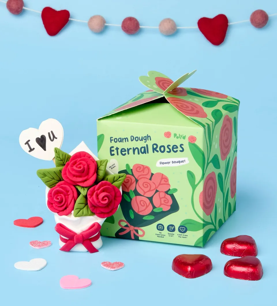 Pott'd Projects Date Night Eternal Roses fiori argilla coppia