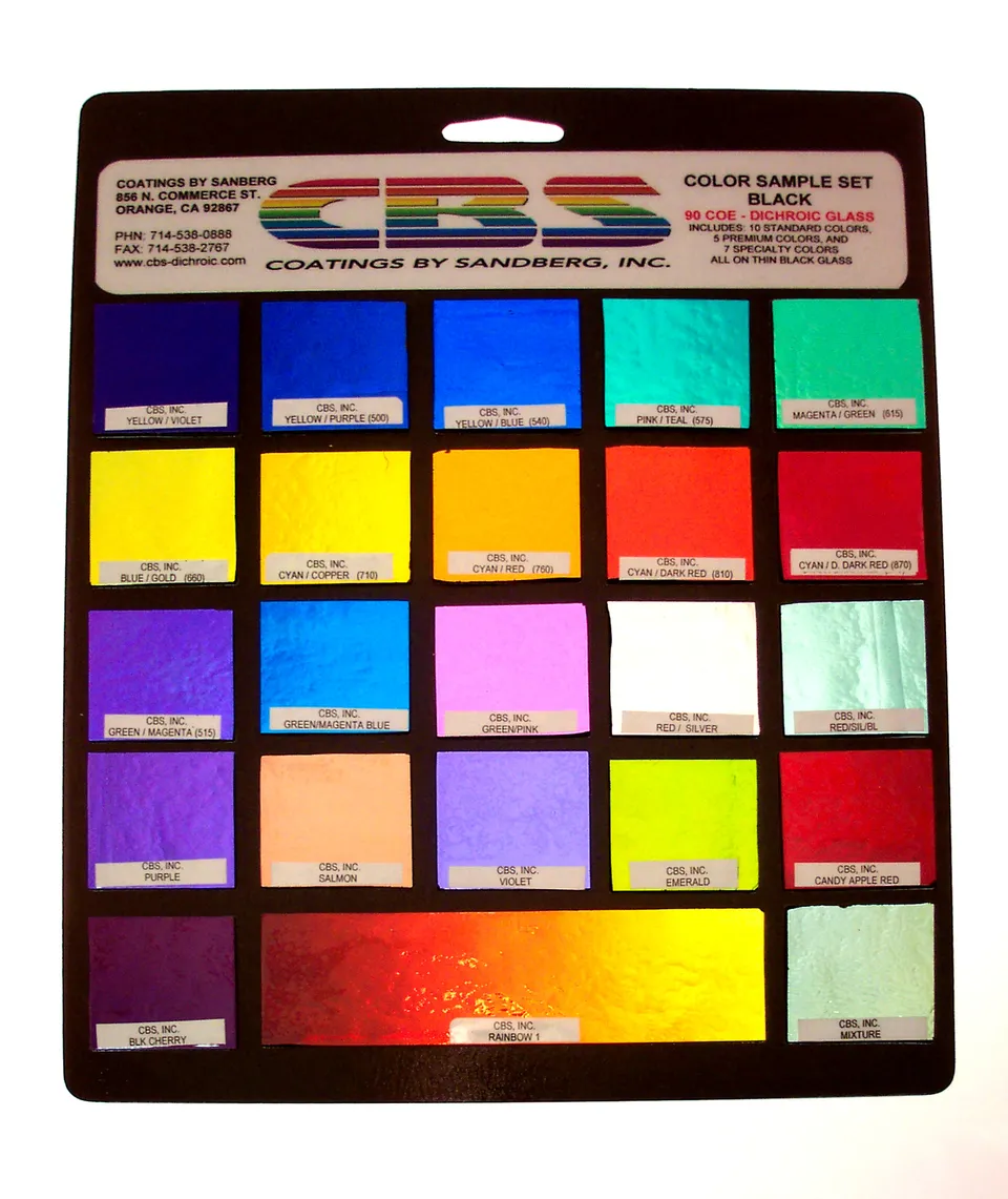 CBS Sample Set 23 pezzi vetro dicroico colori assortiti