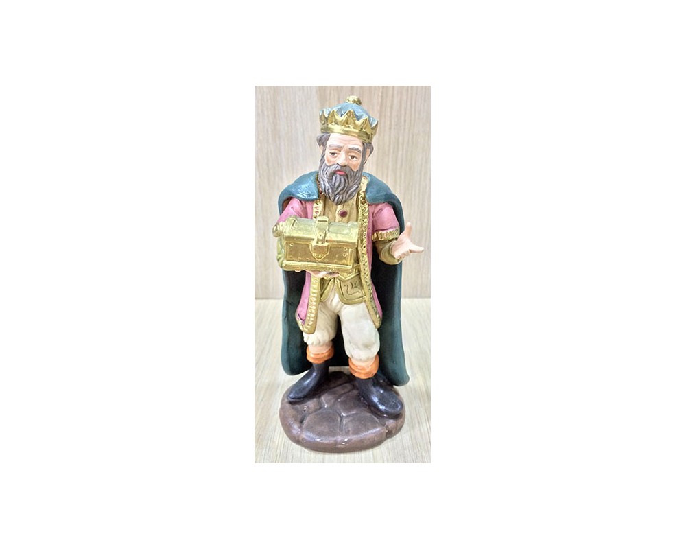 Ditta Montanini Pastori in terracotta T1607 re bianco 16 cm