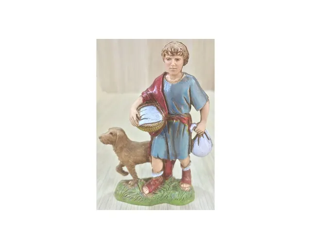 Ditta Montanini Pastori Landi 1036 pastore presepe con cane 10 cm