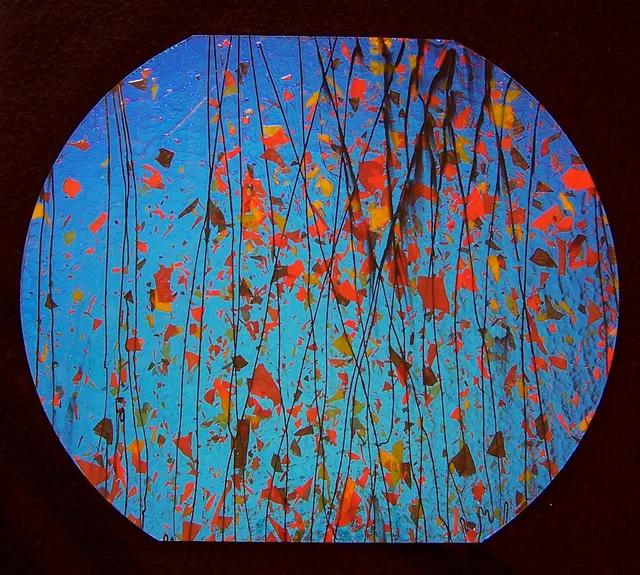 Cbs Specialty Glass Fracture 4111 vetro dicroico 90 COE giallo blu