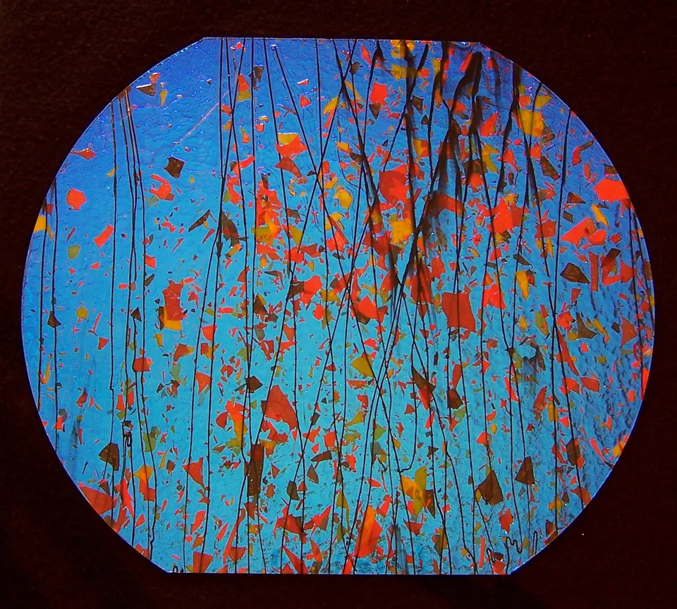 Cbs Specialty Glass Fracture 4111 vetro dicroico 90 COE giallo blu