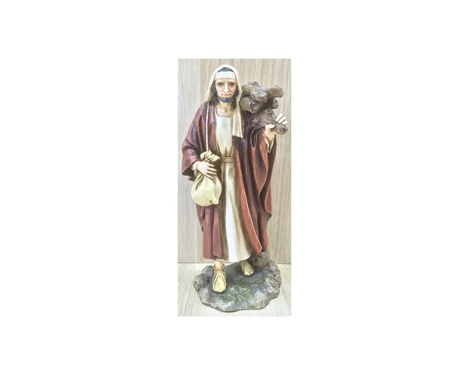 Montanini Landi 1517 Pastore con legna 15 cm resina