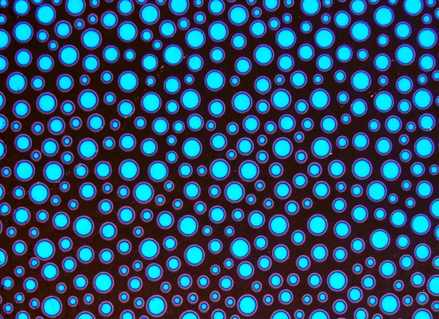 CBS Borderline Quarter Sheets Bubbles vetro giallo blu COE 90/96