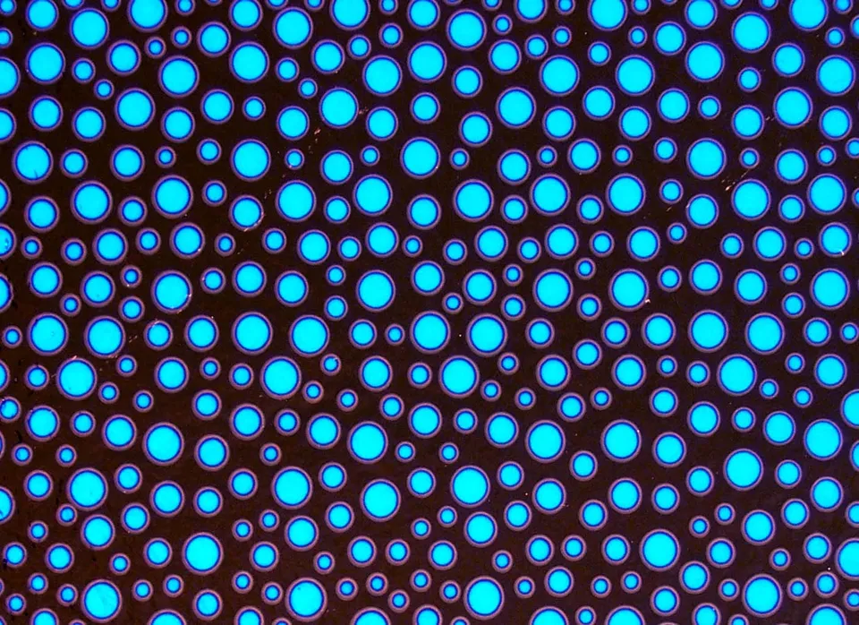 CBS Borderline Quarter Sheets Bubbles vetro giallo blu COE 90/96