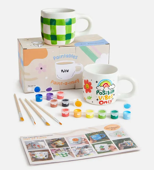 Pott'd Painting Kits Paint-a-Mug x2 kit pittura 2 tazze