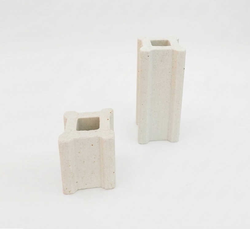 Cerama colonnina refrattaria quadrata 38x38 mm supporto forno