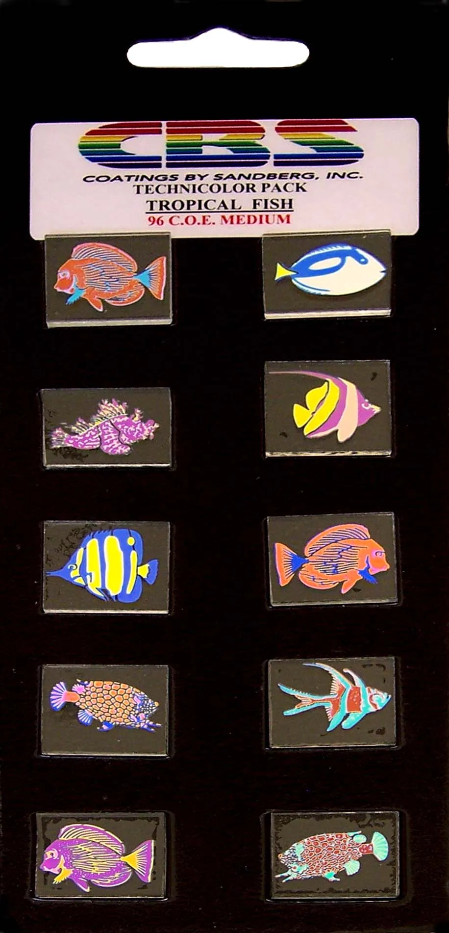Cbs Dichroic Technicolor Fish Medium vetro dicroico 10 pezzi 96 COE