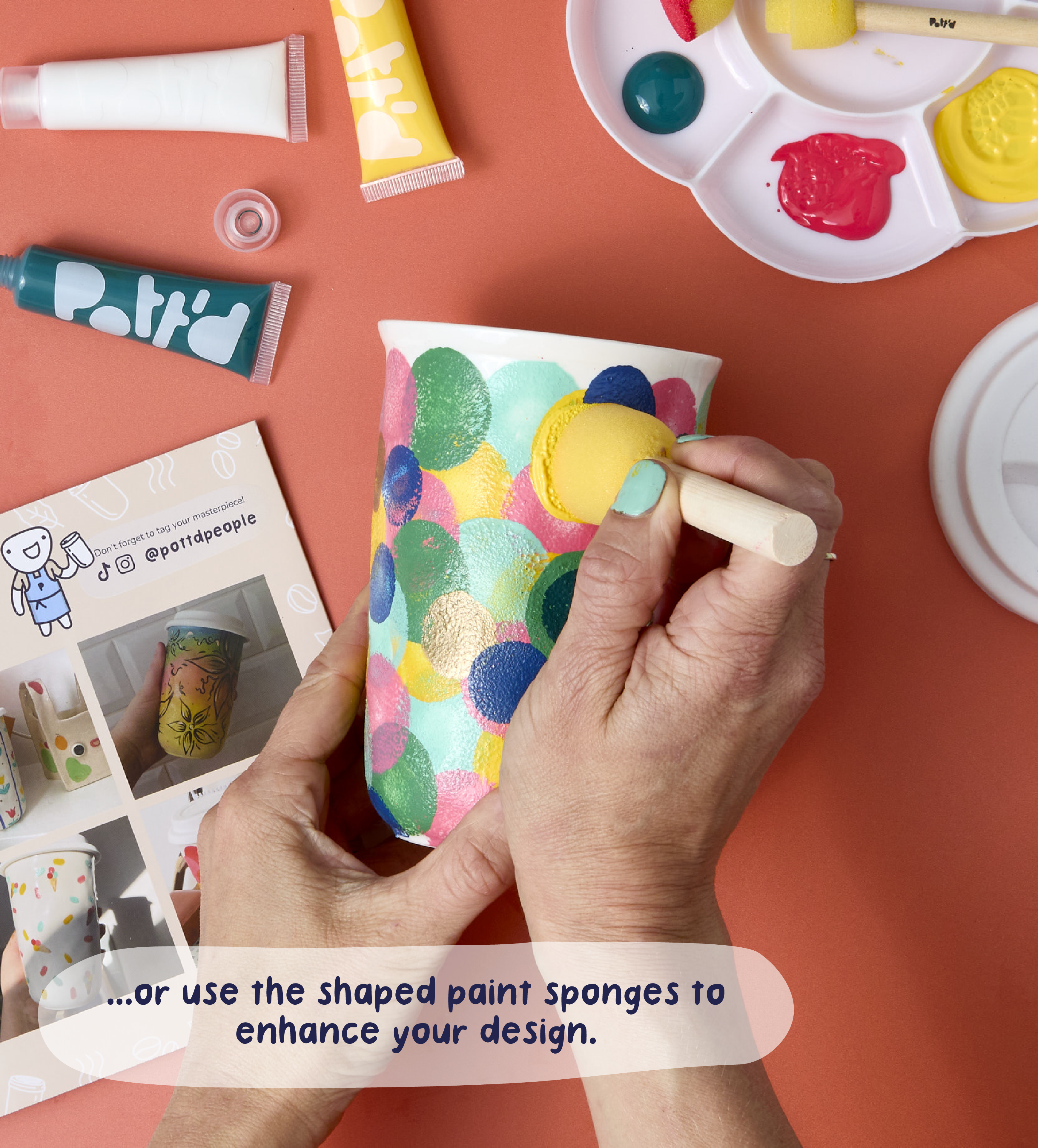 Pott'd Painting Kits POTTDTB0626 travel mug ceramica x2